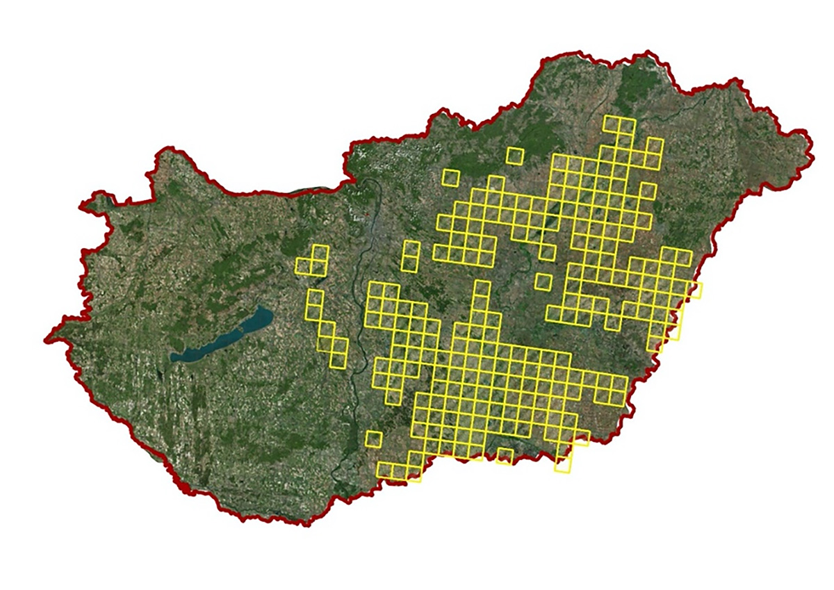 A szalakóta elterjedése Magyarországon térképpel