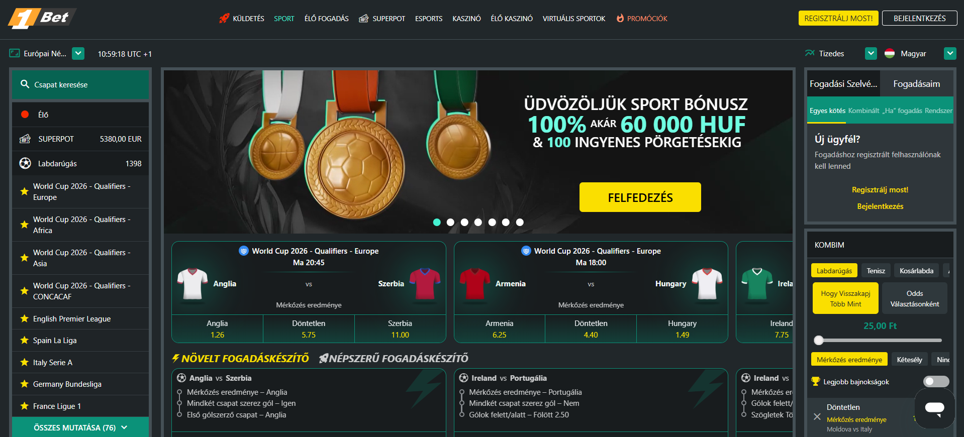 1Bet Casino Főoldal