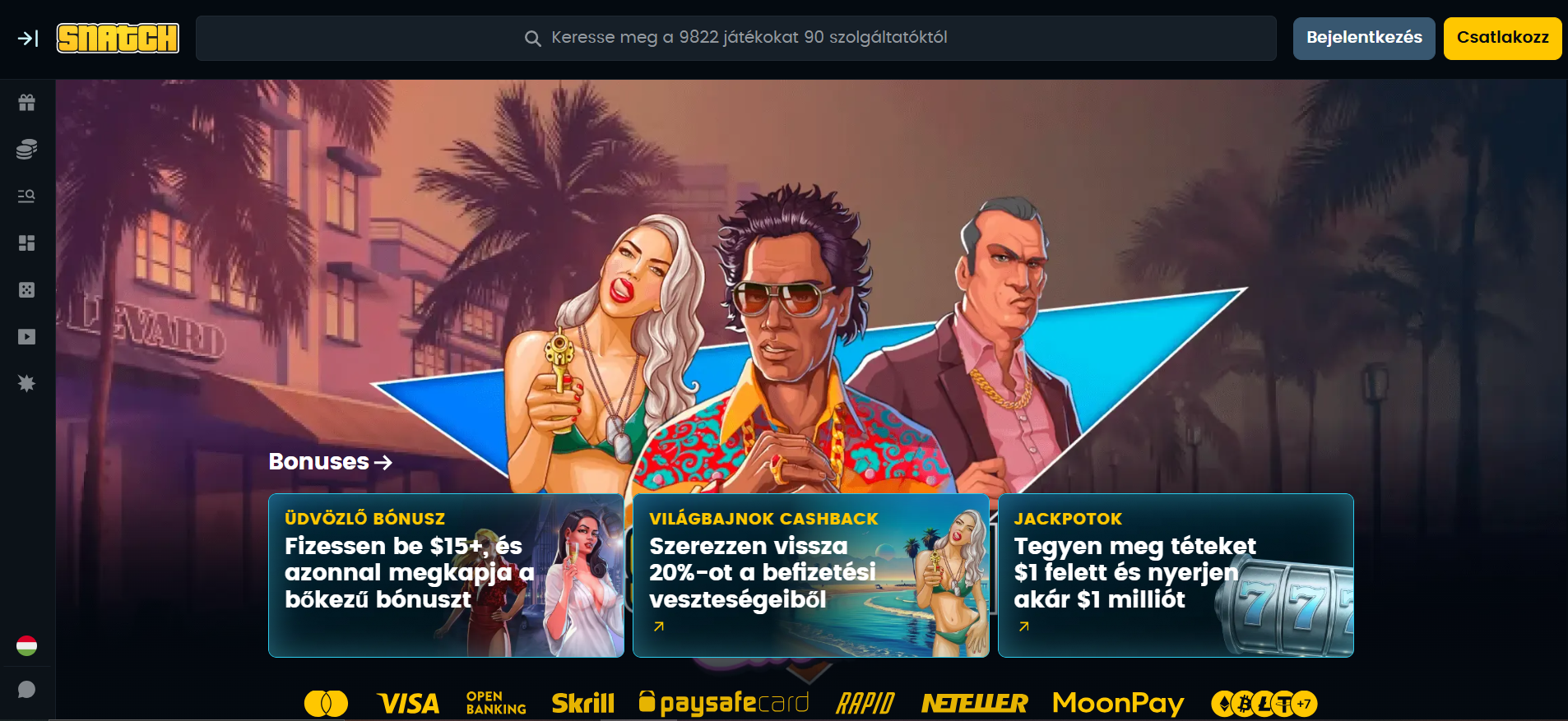 Snatch Casino Főoldal